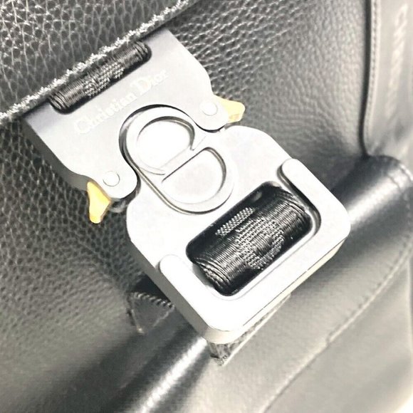 Authenticity Guarantee Dior 1ADBA143SSE Saddle backpack Bag Backpack Leather Bl - Picture 8 of 16